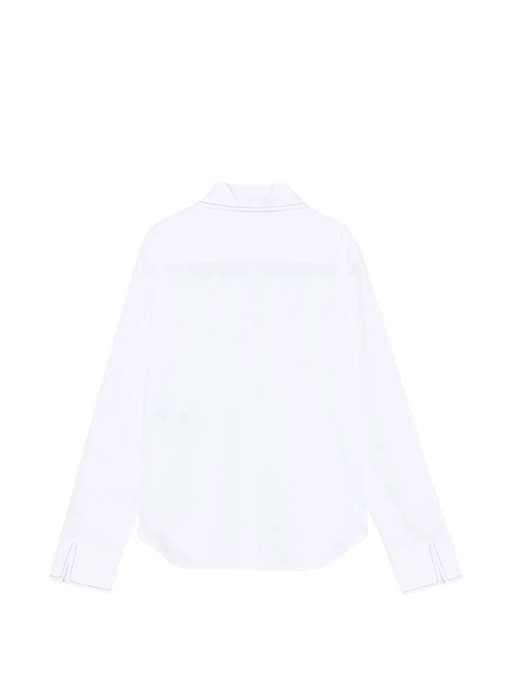 D.Exterior blouse verfraaid met kristal Wit
