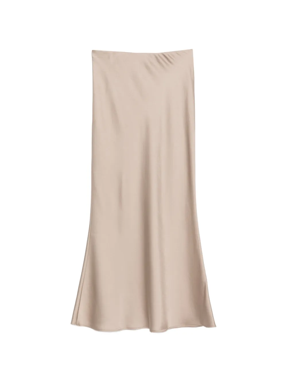 D.Exterior satin-finish flared midi skirt - Toni neutri