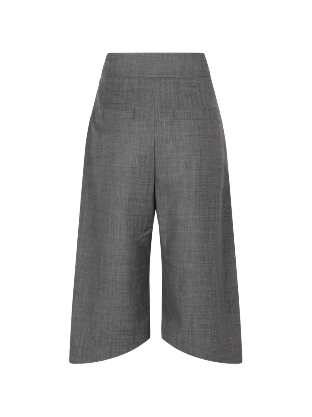 GANNI Shorts met asymmetrische afwerking en wijde pijpen Grijs