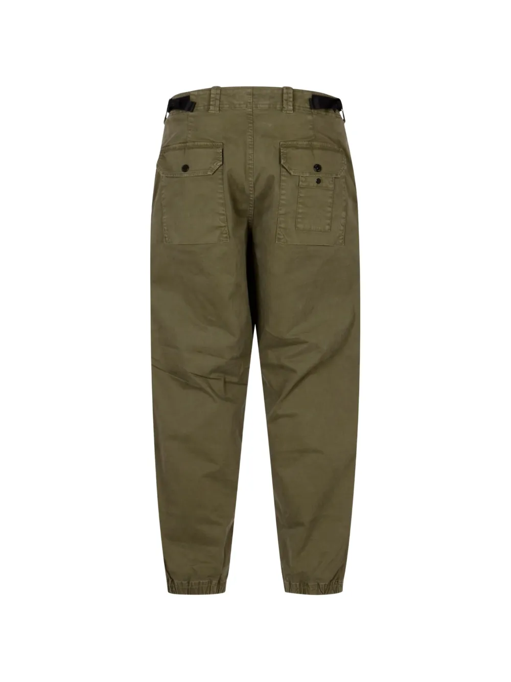 Stone Island Ruimvallende cargo broek met logopatch Zwart