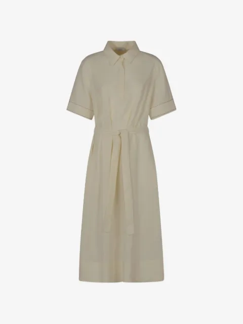 Peserico vestido midi con detalle de cuentas