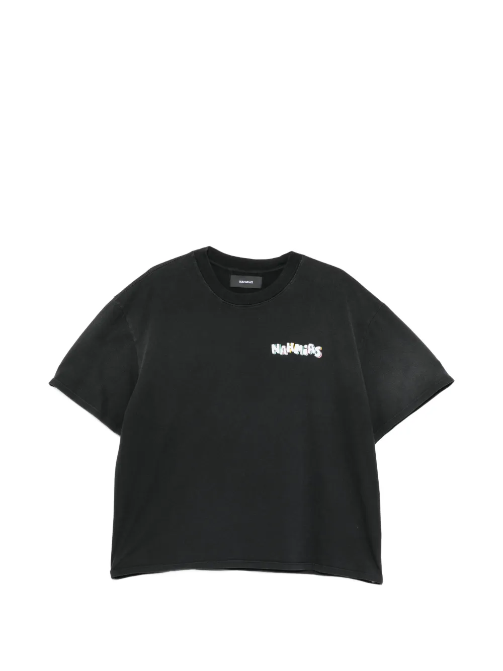Nahmias round-neck logo-print T-shirt - Nero