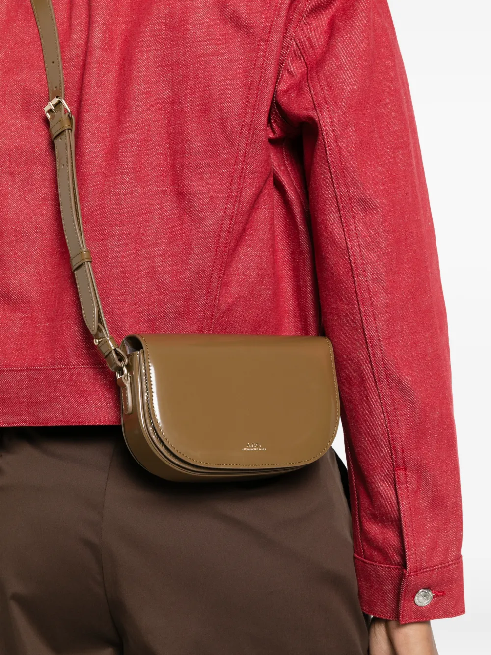  A.p.c. Bandolera Demi-lune - Marrón 