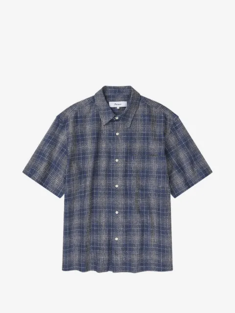 Palmes checked short-sleeve shirt