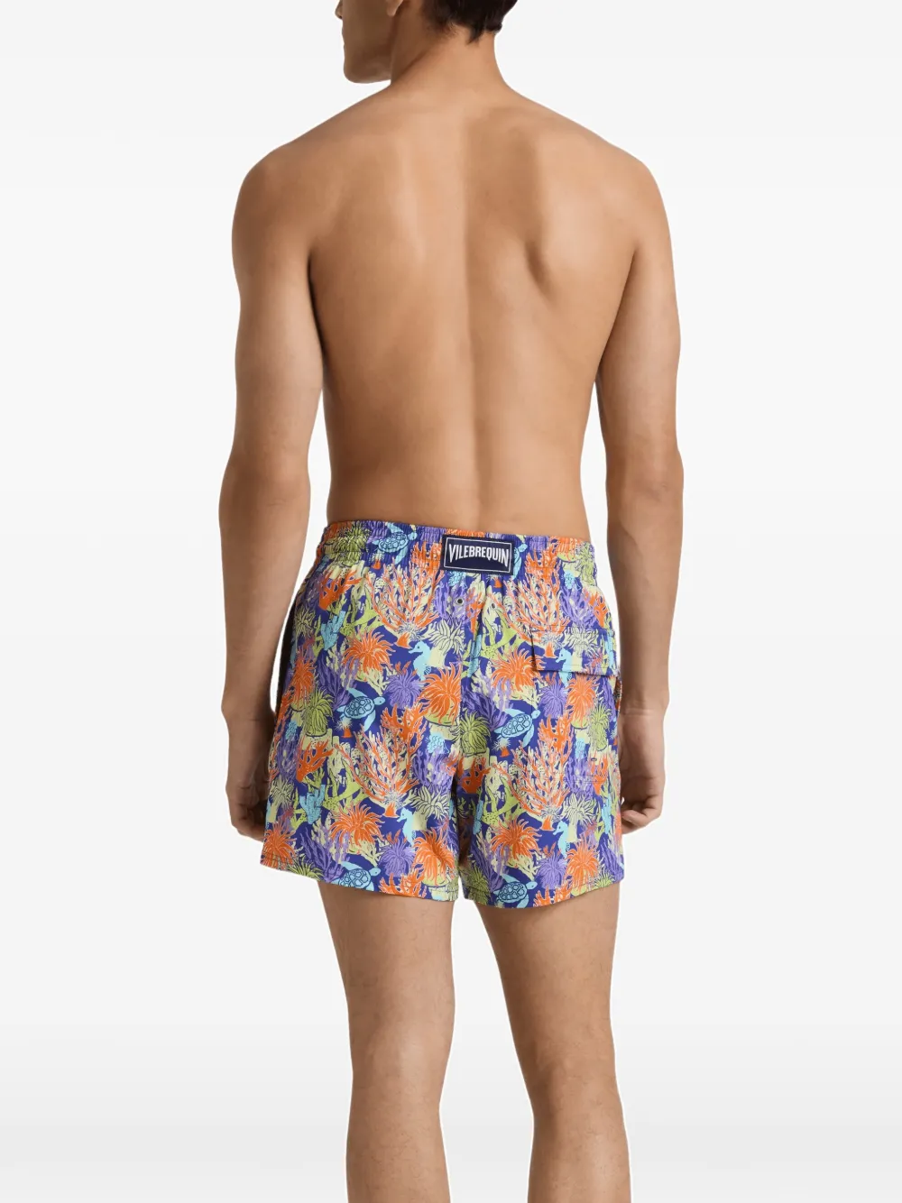Vilebrequin Zwembroek met waterprint Blauw