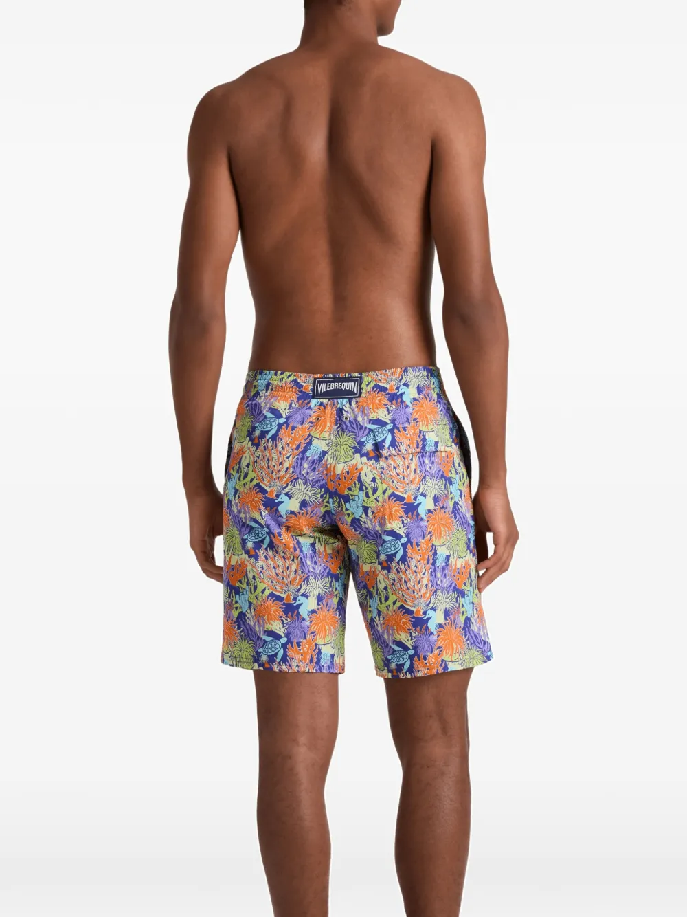 Vilebrequin Aquatic Life zwembroek met bloemenpatroon Blauw