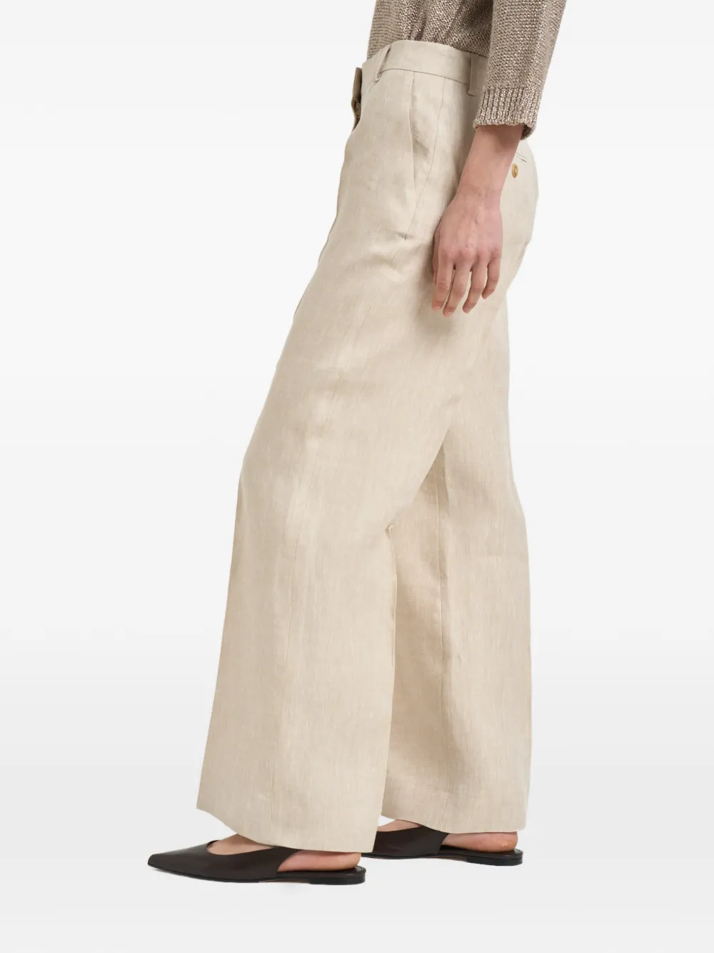 Weekend Max Mara Broek met wijde pijpen - Beige