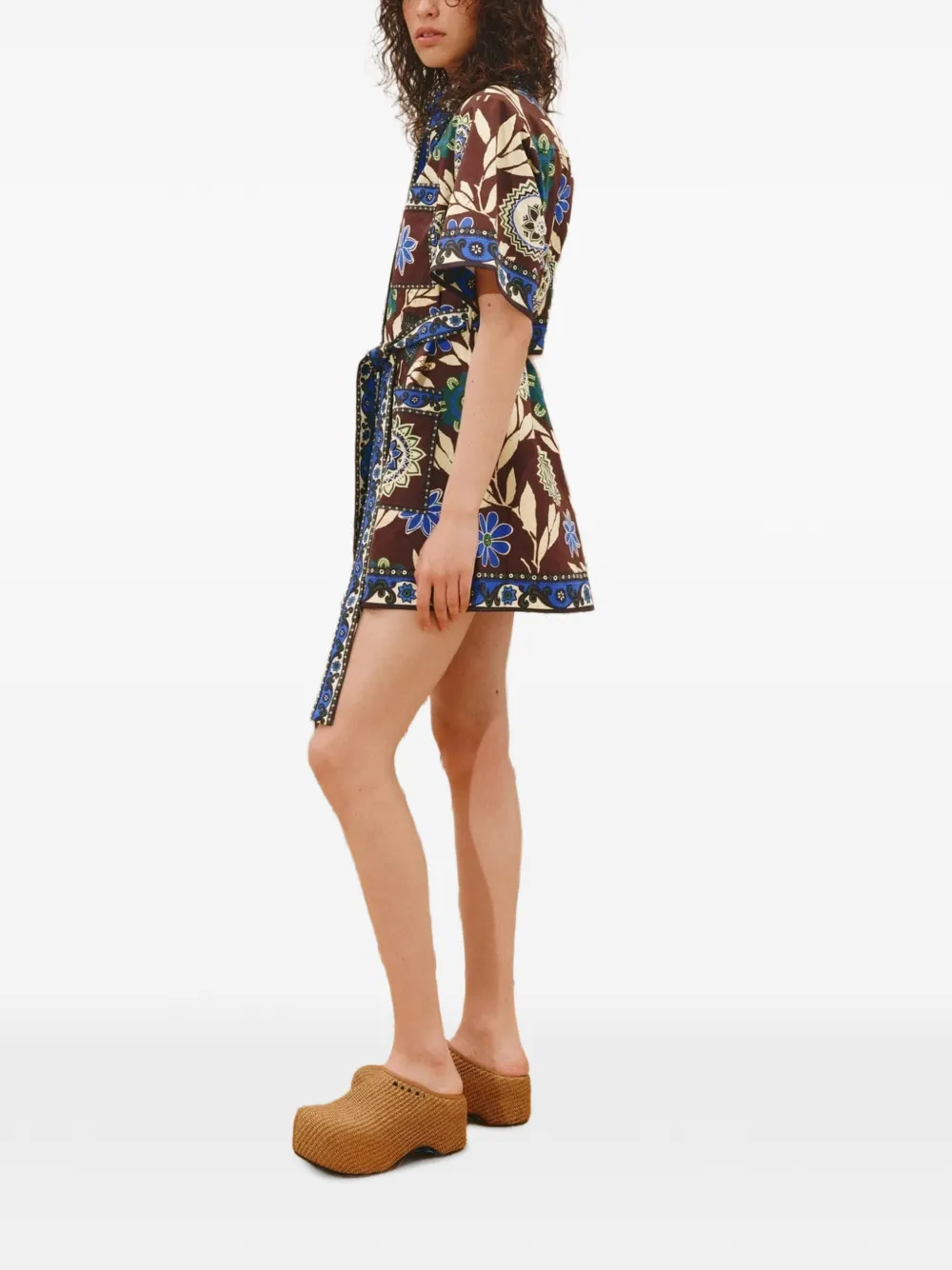 ALEMAIS Jasper mini-jurk Bruin
