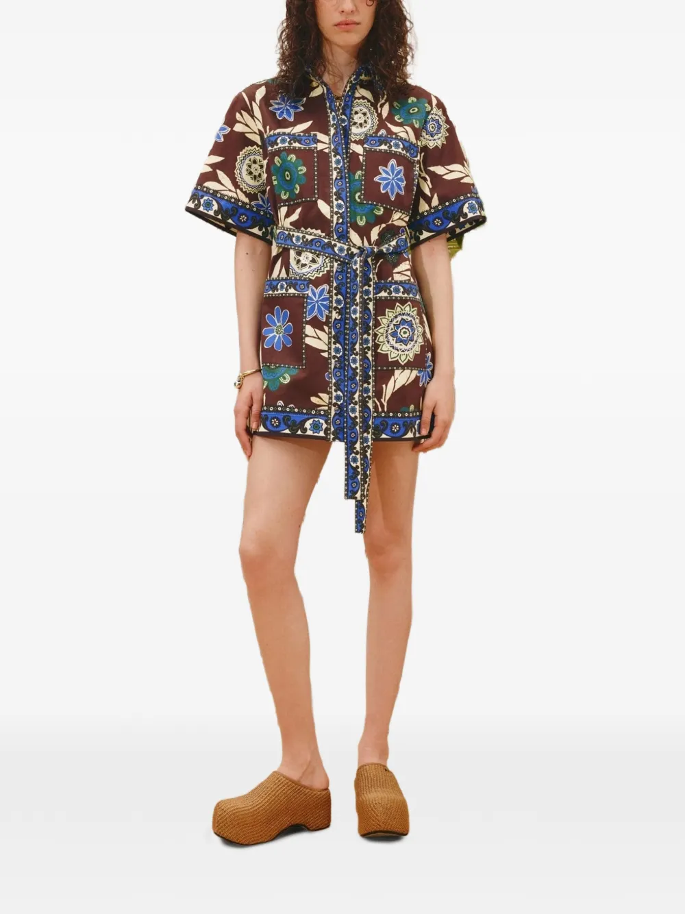 ALEMAIS Jasper mini-jurk Bruin