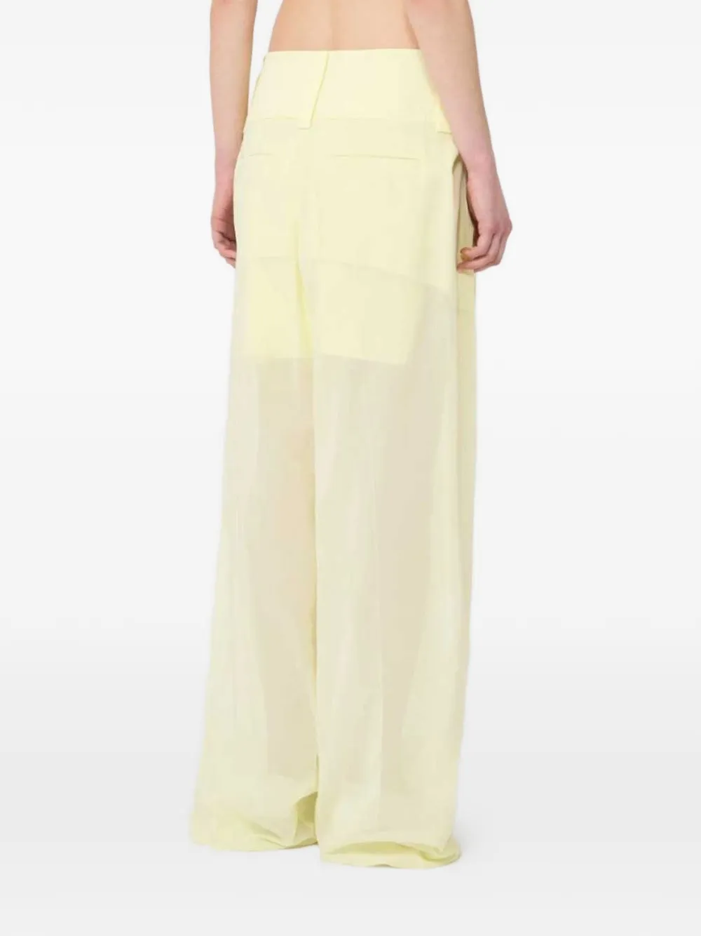 Sportmax Broek met wijde pijpen Geel