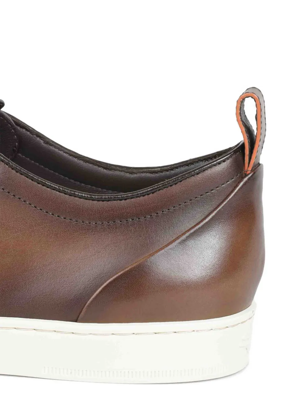 Santoni logo-debossed leather sneakers Bruin