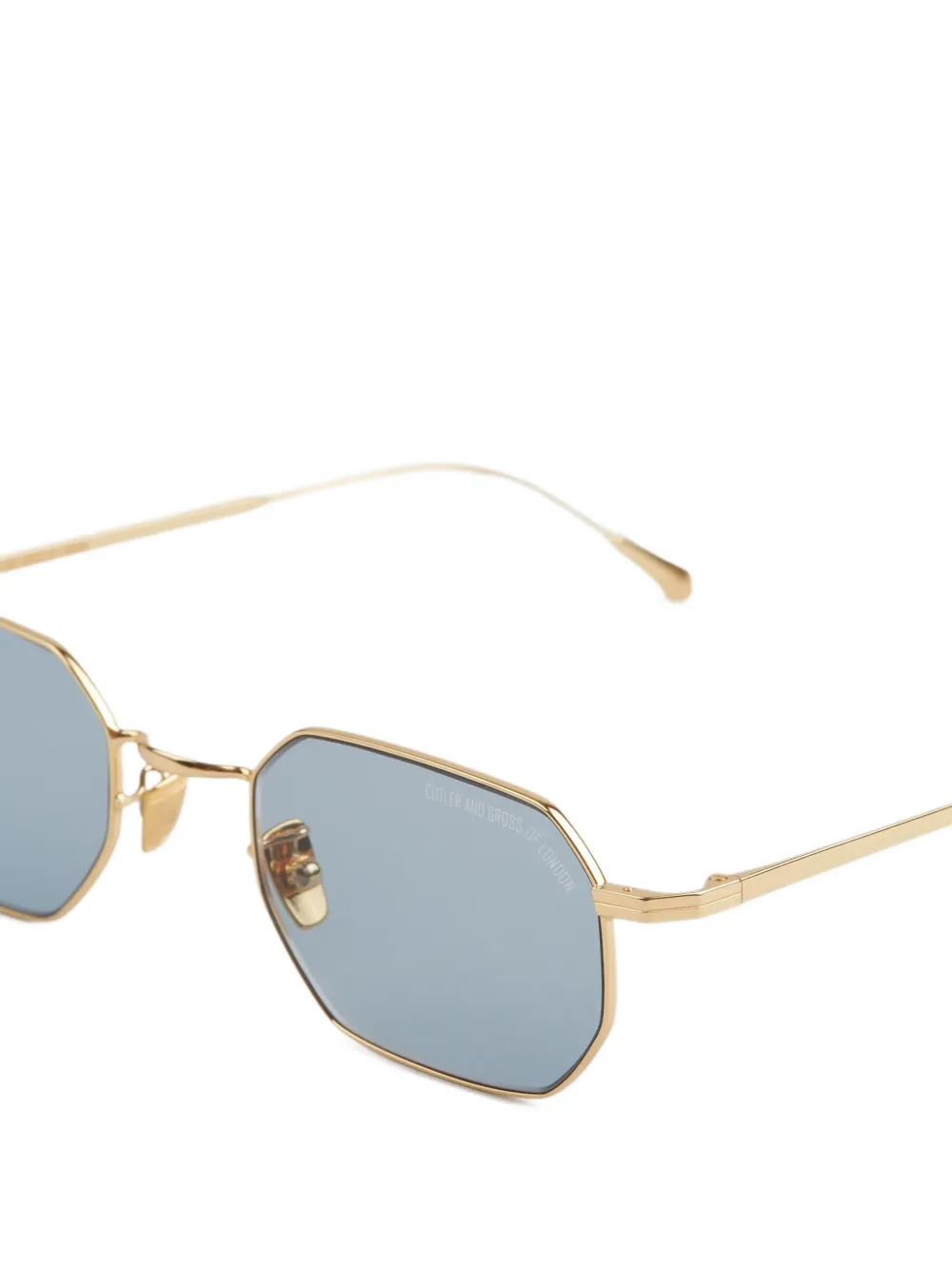 Cutler & Gross Zonnebril met geometrisch montuur Goud