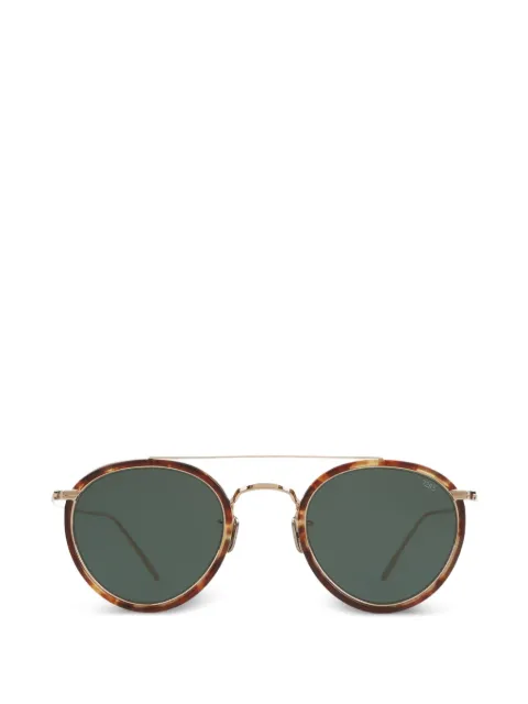 Eyevan7285 tortoiseshell-effect round-frame sunglasses