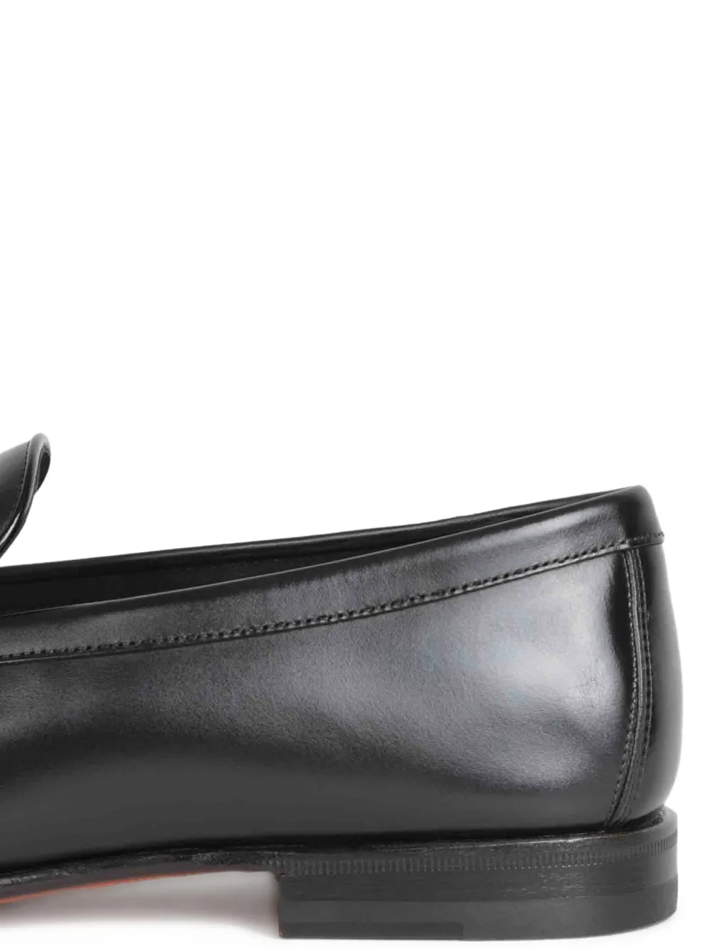 Santoni leather penny loafers Zwart