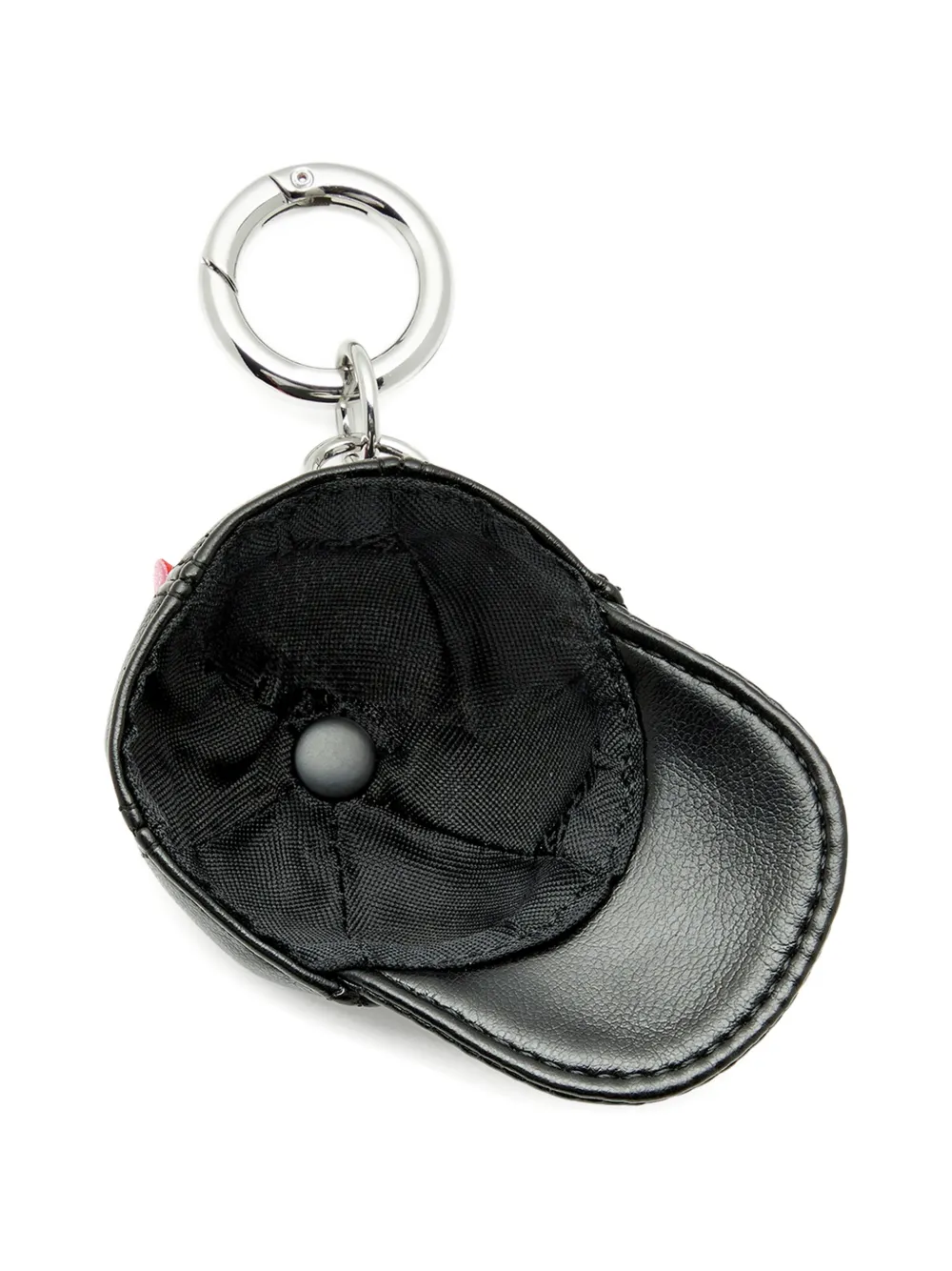 DIESEL ブラックレザーキーホルダー 35917585_67488137_1000.jpg