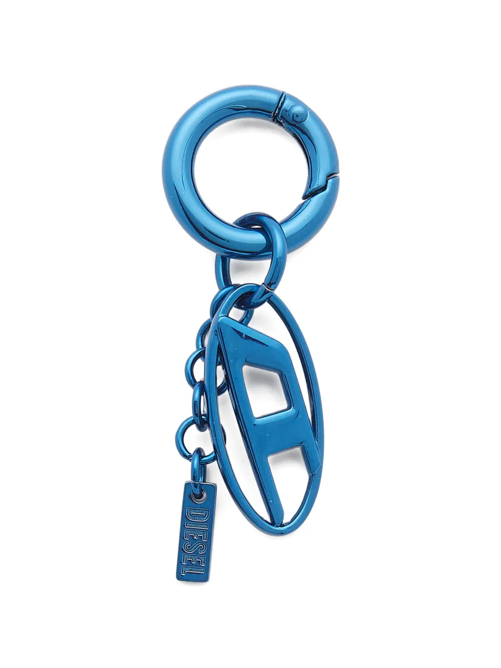Diesel Oval D logo-engraved charm - Blue