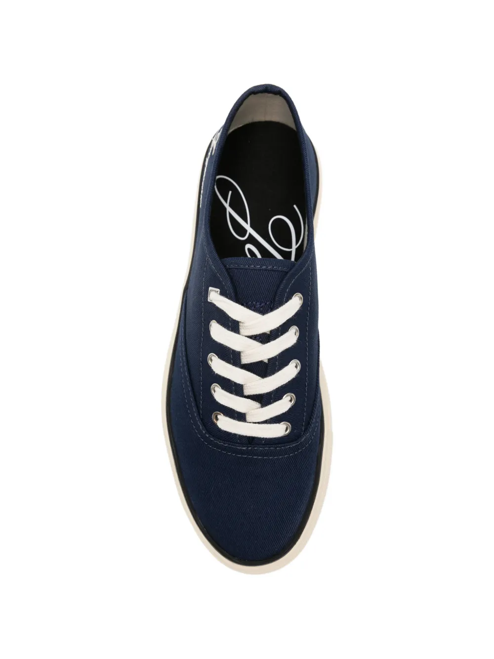 Jacquemus logo-embroidered sneakers Blauw