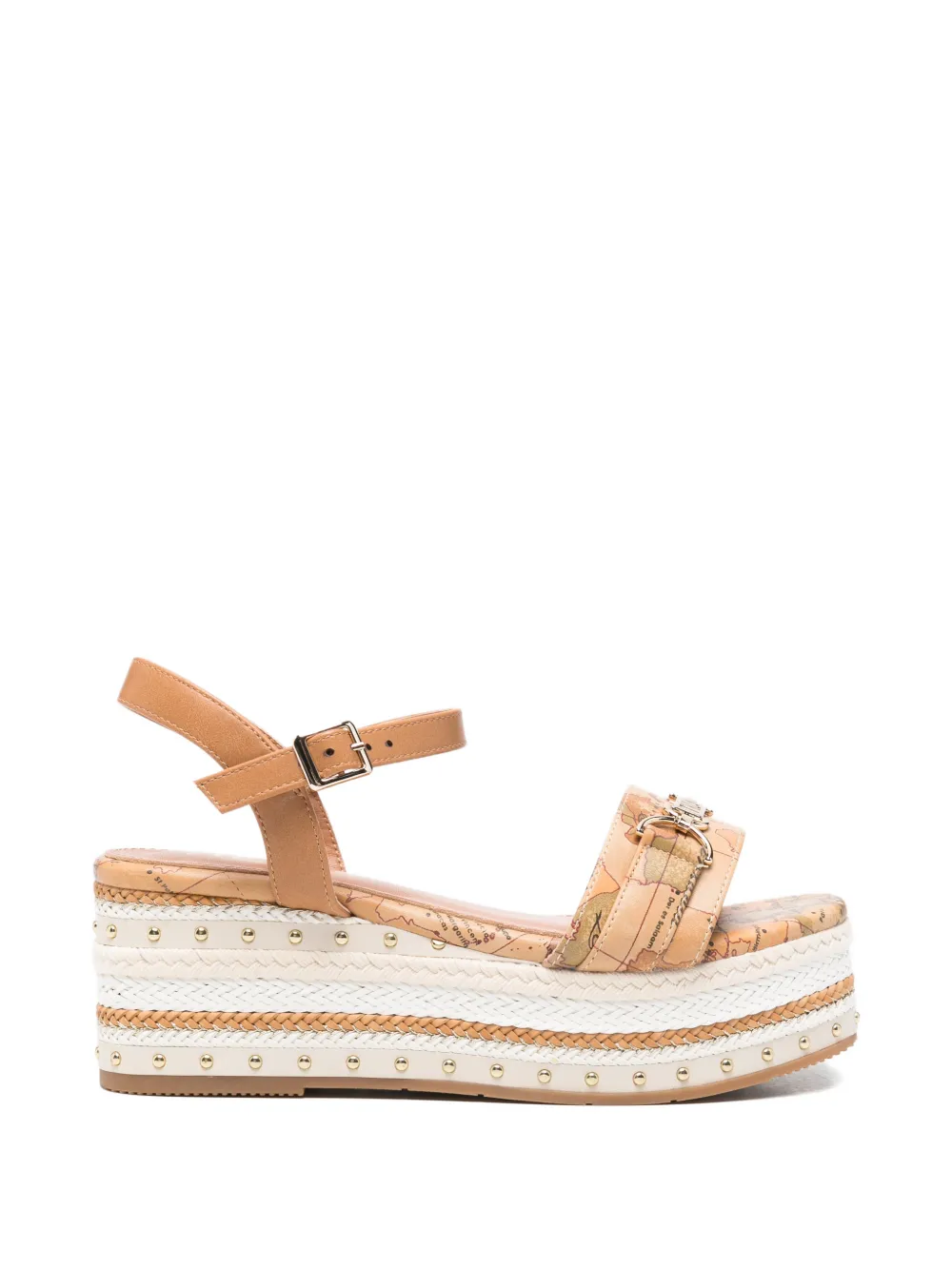 ALVIERO MARTINI 1° CLASSE Geo Map sandalen met plateauzool Bruin