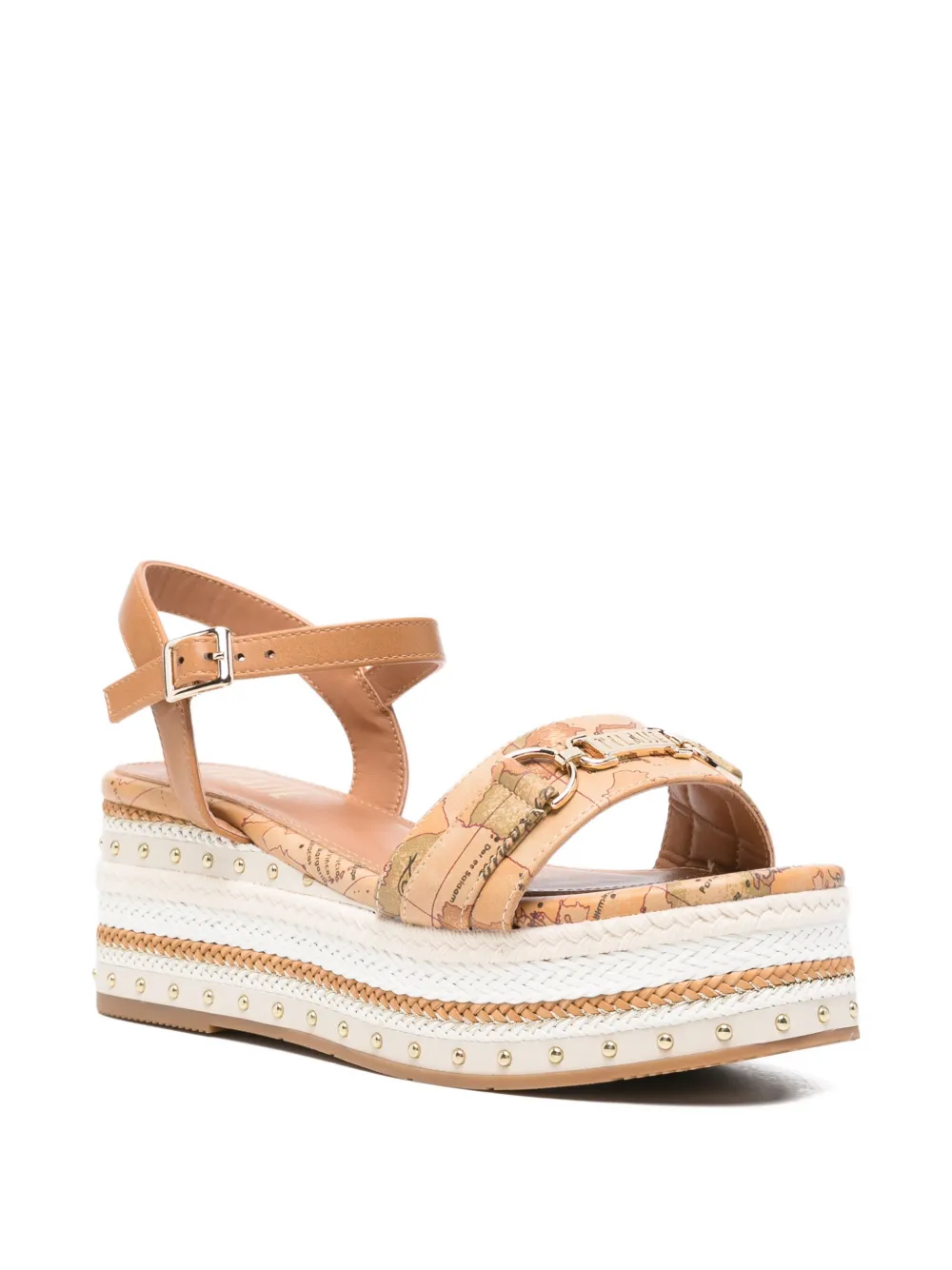 ALVIERO MARTINI 1° CLASSE Geo Map sandalen met plateauzool Bruin