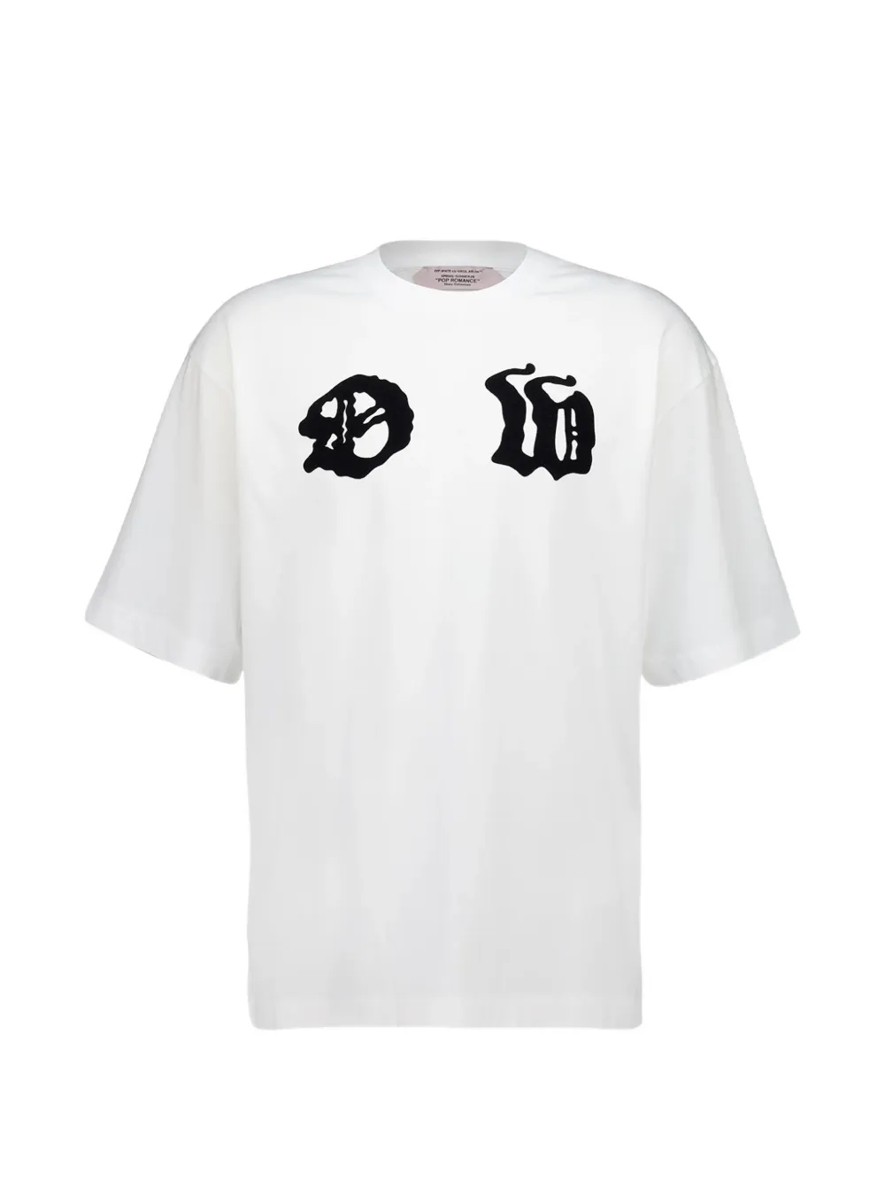 Off-White Arrows-print logo-patch t-shirt - Bianco