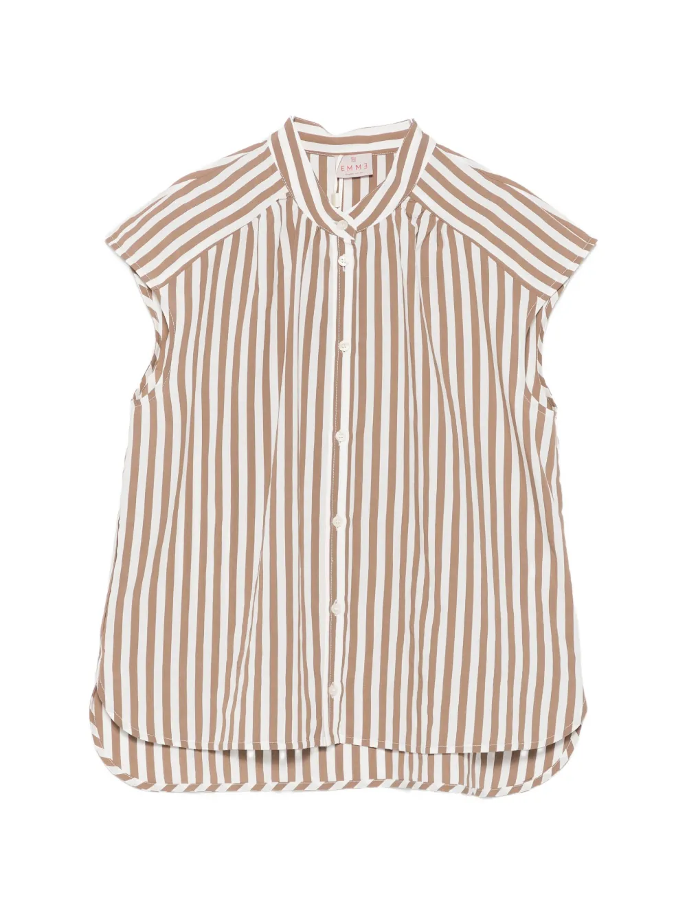 Marella Saio Striped Sleeveless Shirt In Multi