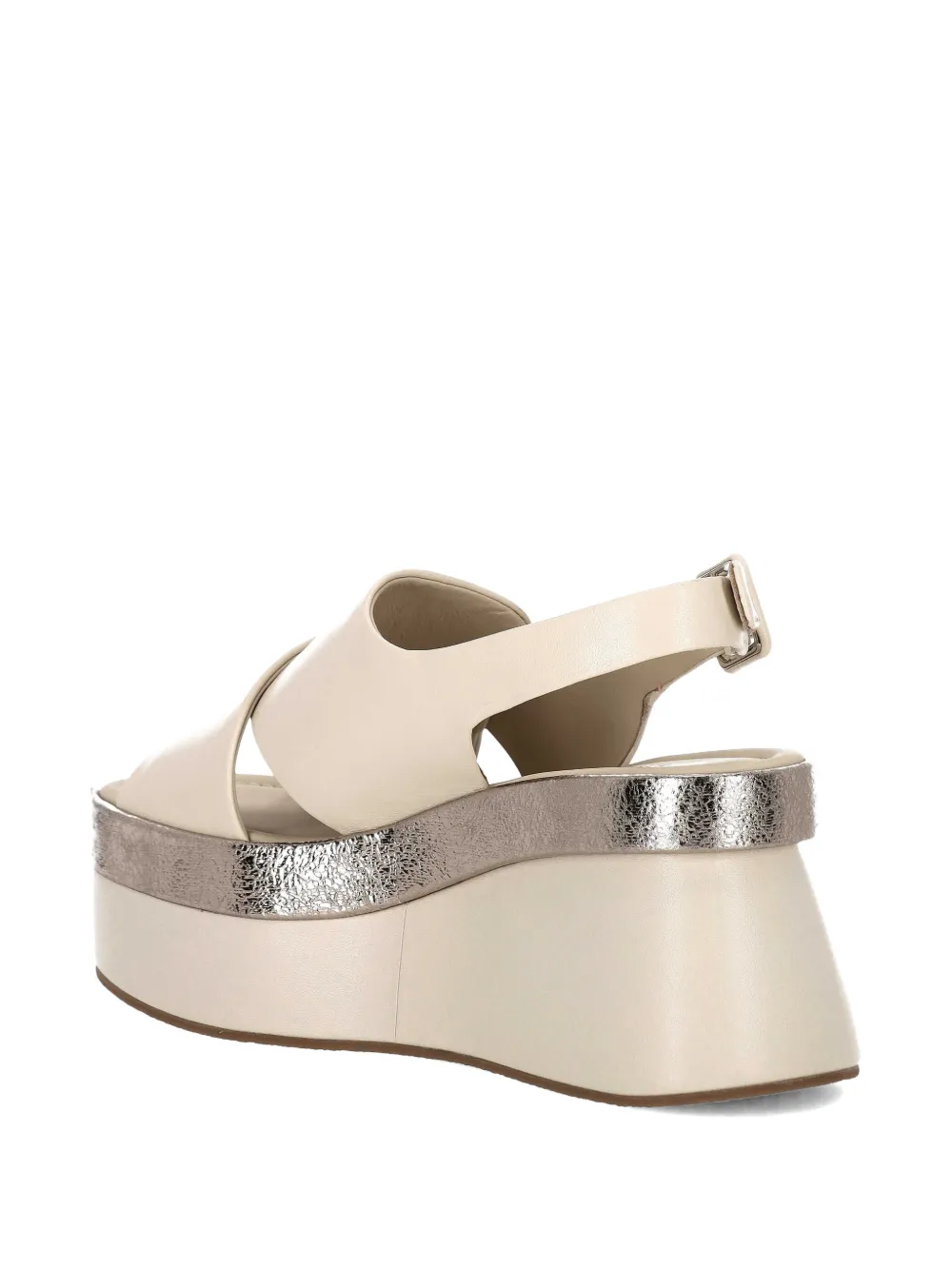 Bruno Premi crossover-strap platform sandals Beige