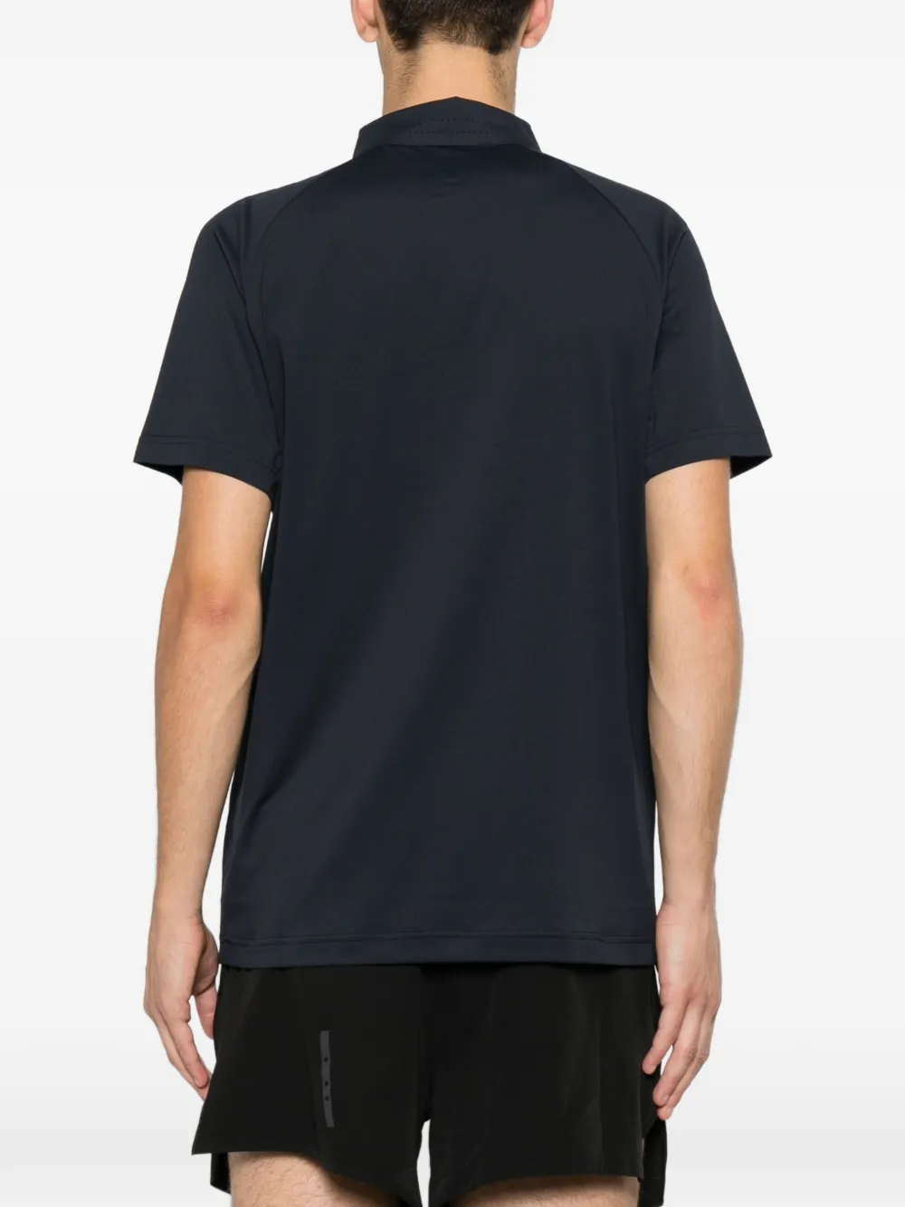 BOSS T-shirt met logo-print en raglan mouwen Blauw