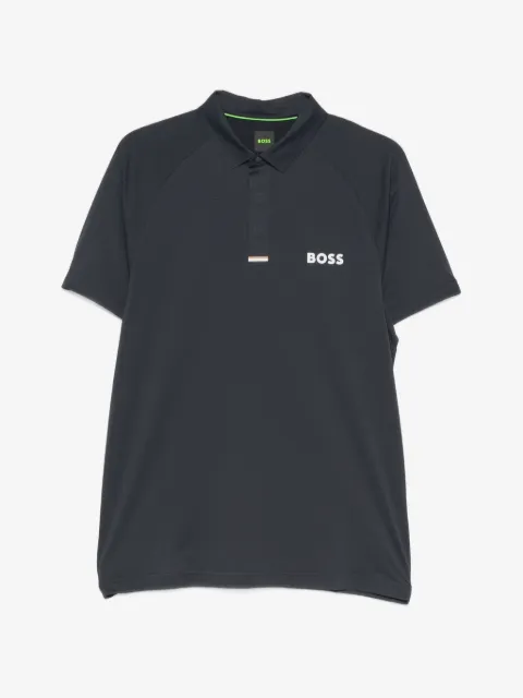 BOSS logo印花插肩式衣袖polo衫