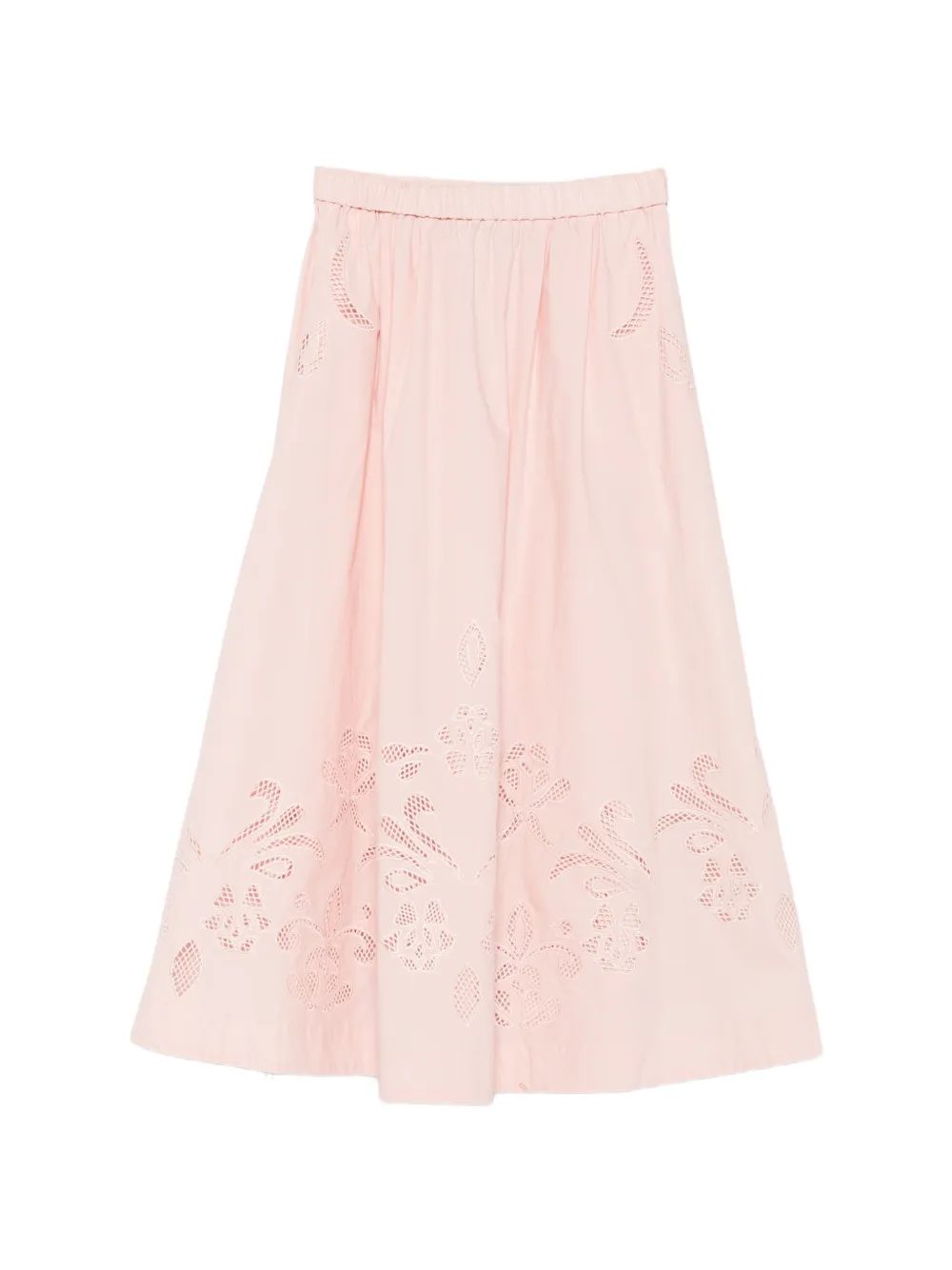 Forte Forte broderie-anglaise cotton midi skirt - Rosa