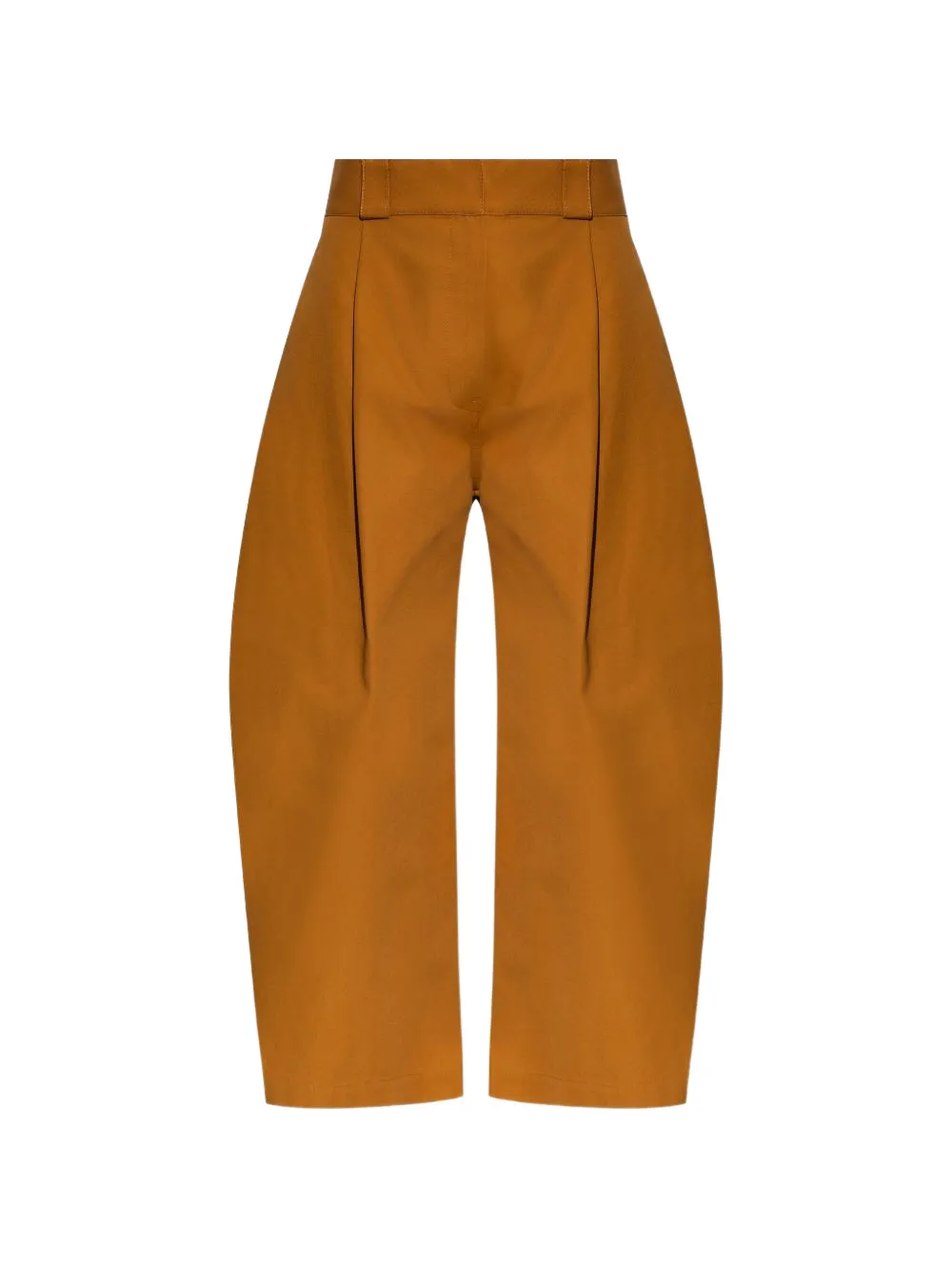 Balenciaga pleated wide-leg cropped trousers - Braun