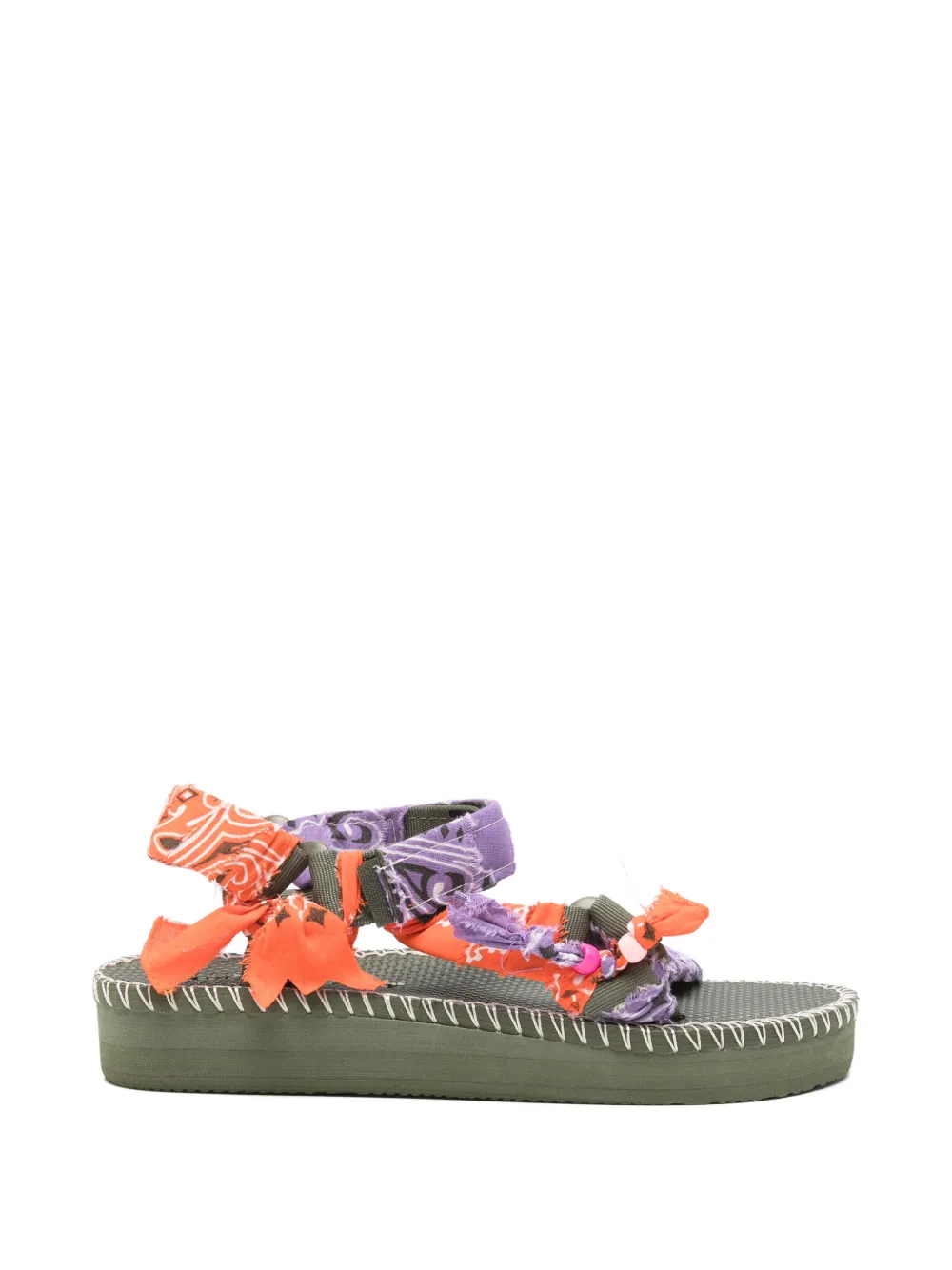 Arizona Love Trekky Stitch bandana-print sandals Groen