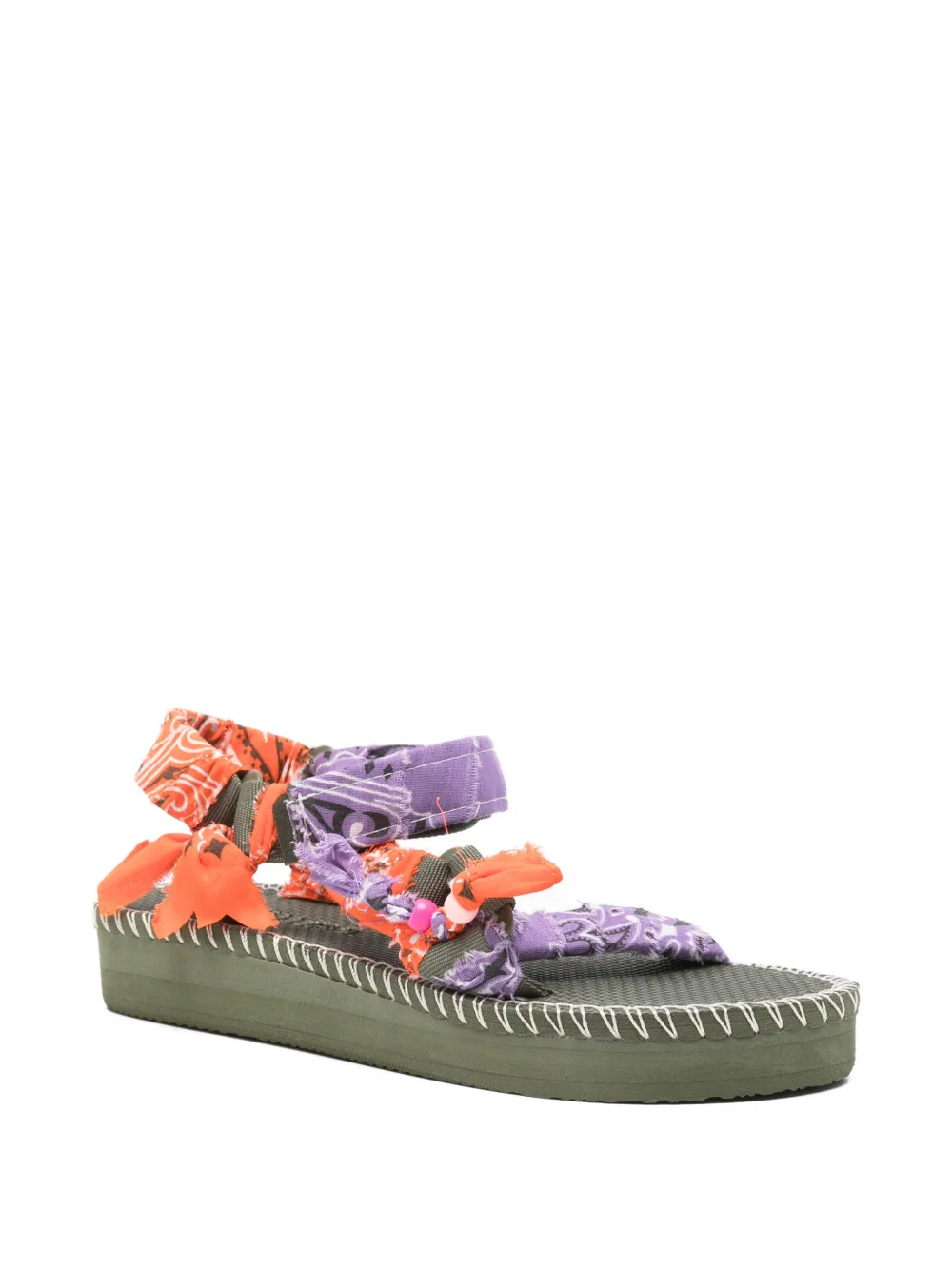 Arizona Love Trekky Stitch bandana-print sandals Groen