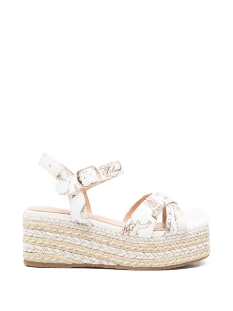 ALVIERO MARTINI 1° CLASSE Geo Map braided sandals