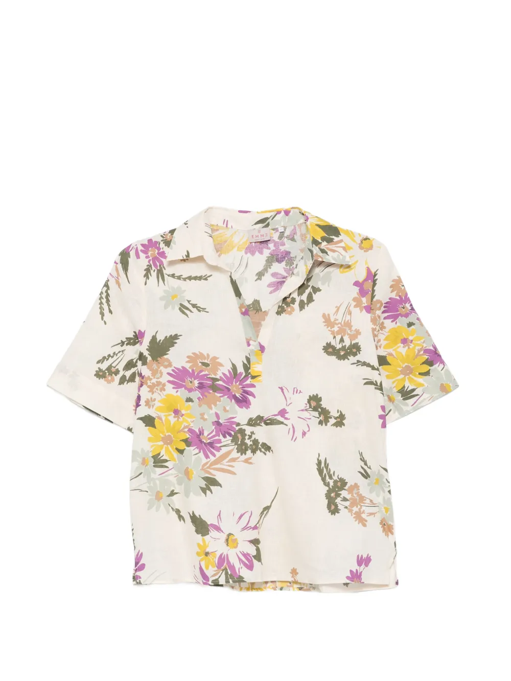 Marella Feroce floral-print short-sleeve shirt - Nude