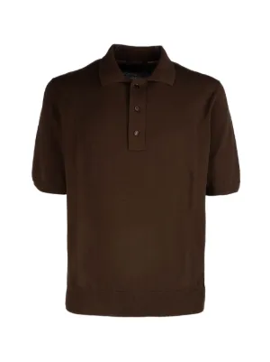 Filippo de Laurentiis ブラウン、ポロニット Filippo De Laurentiis ニット ポロシャツ | ブラウン | FARFETCH JP