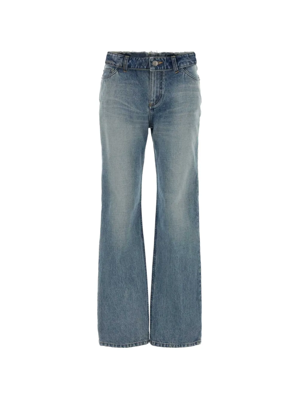 Alexander McQueen faded-effect jeans - Blu