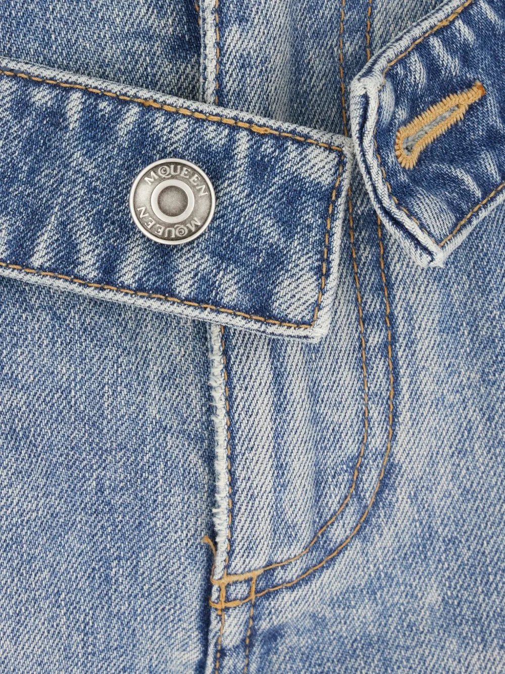 Alexander McQueen Jeans met vervaagd effect Blauw