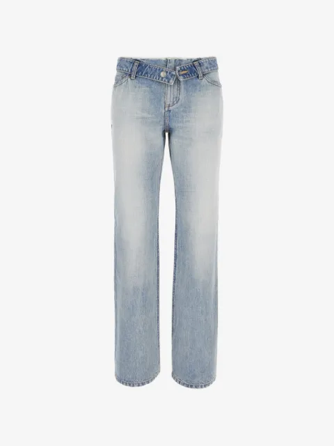 Alexander McQueen faded-effect jeans