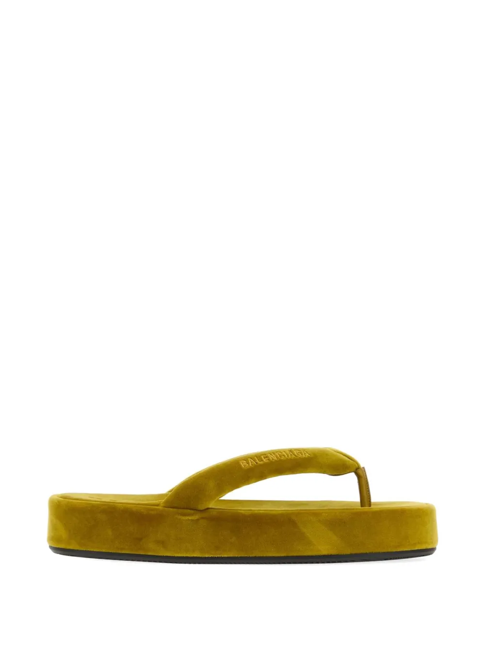 Balenciaga Jet Lag velvet slippers - Giallo