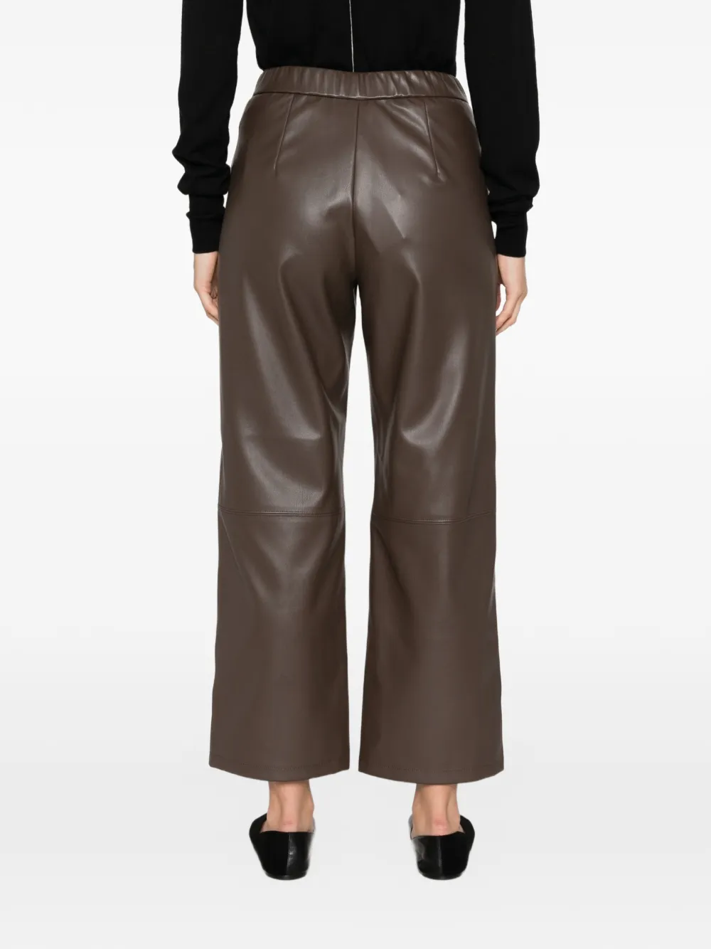 Max Mara elasticated-waistband cropped trousers Bruin