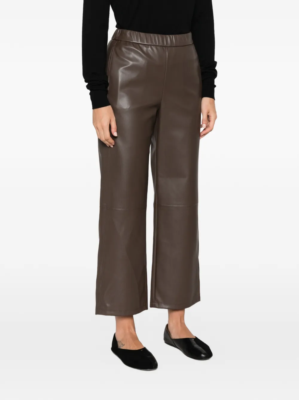 Max Mara elasticated-waistband cropped trousers Bruin