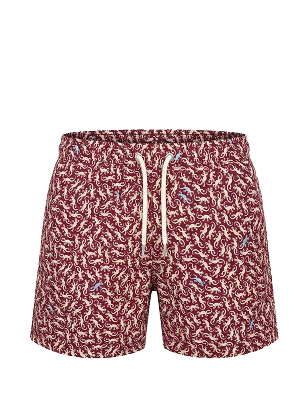 MC2 Saint Barth Kids Jean gecko-print drawstring swim shorts - Rot