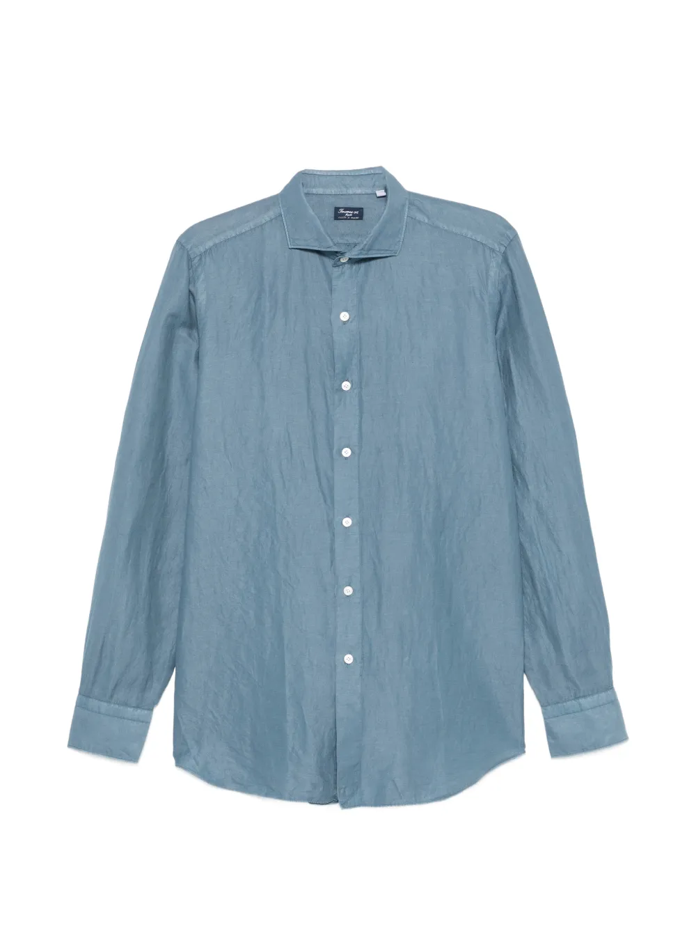 Finamore 1925 Napoli spread-collar button-up shirt - Blue