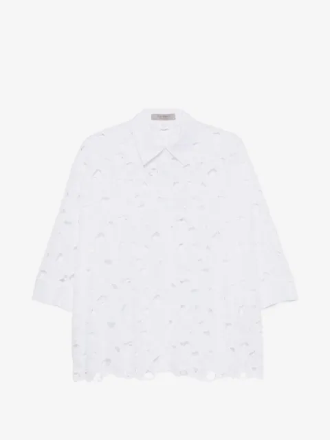 D.Exterior Blumenhemd mit Cut-Outs