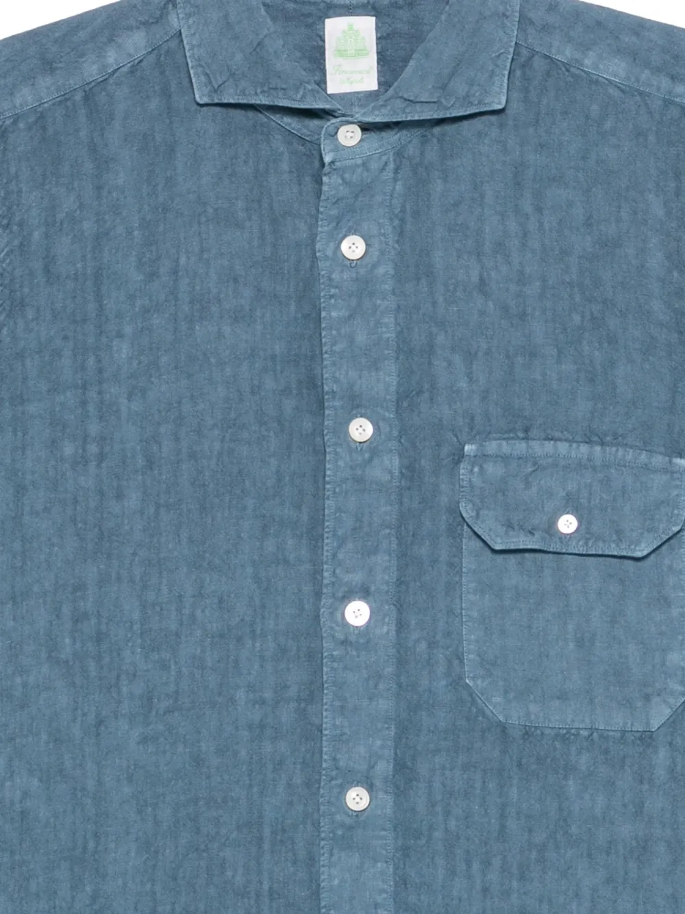 Finamore 1925 Napoli Button-down overhemd met klepzak Blauw