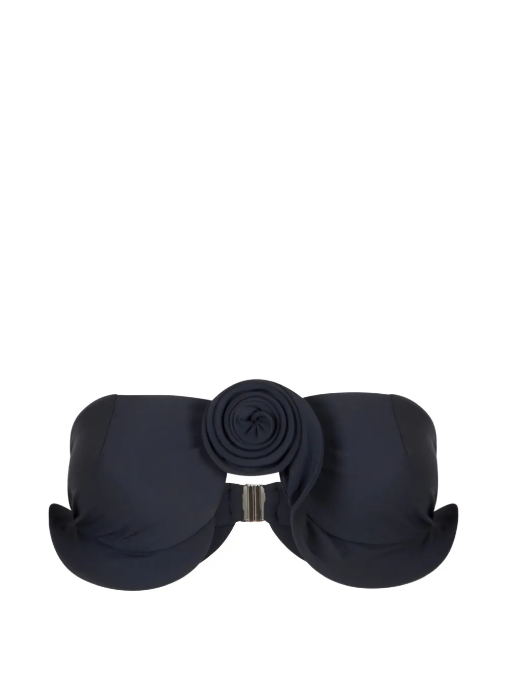Magda Butrym Top bikini con applicazione a fiori - Grigio