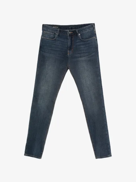 Emporio Armani 褪色效果logo标牌牛仔裤