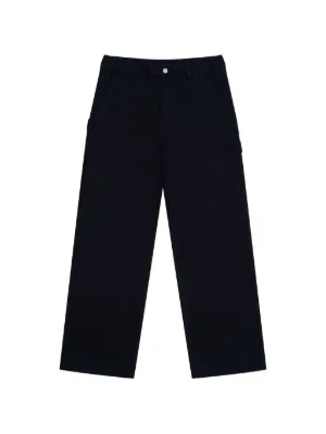 GOSHA RUBCHINSKIY logo-label straight-leg Trousers | Blue | FARFETCH