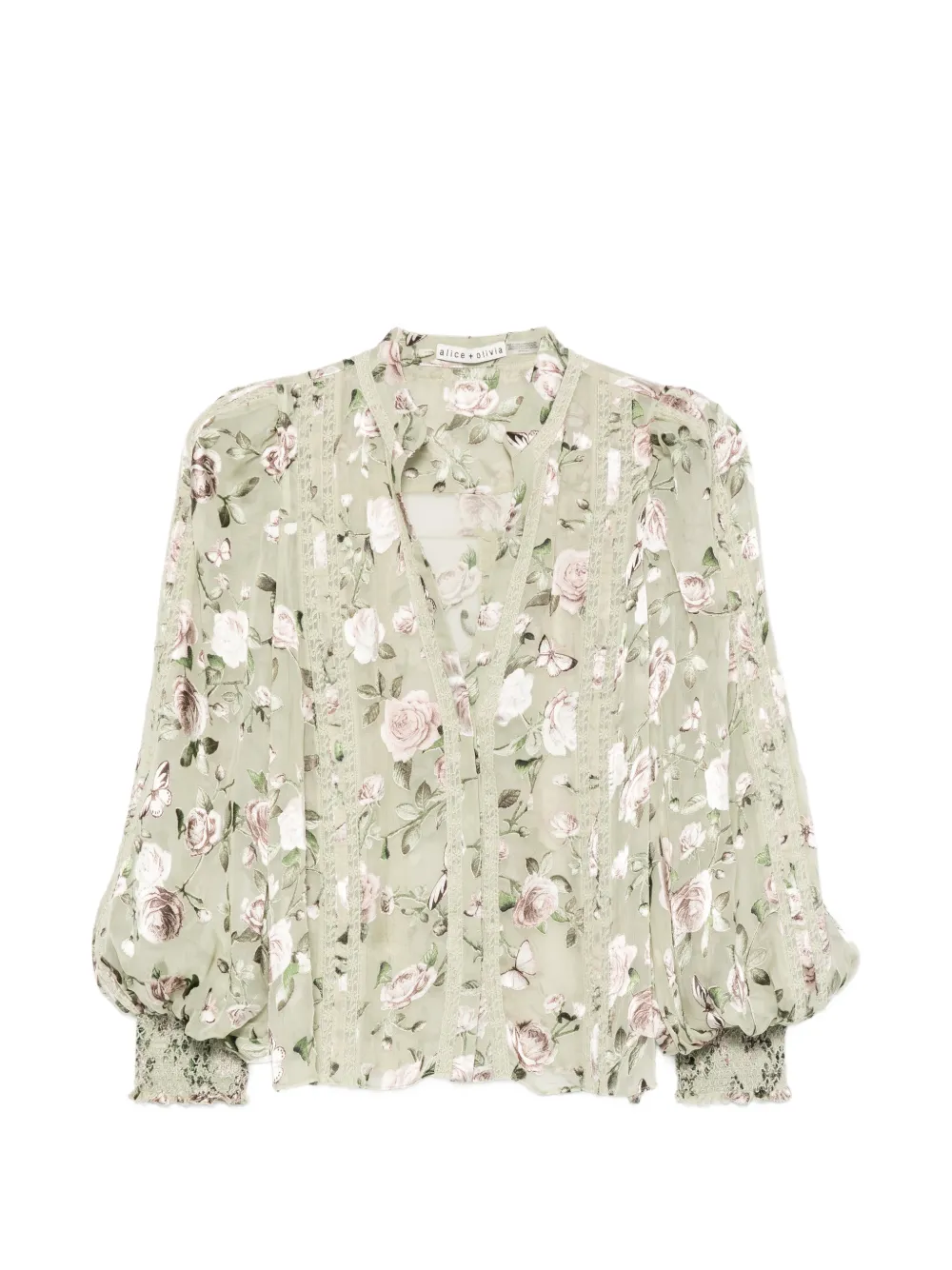 alice + olivia Arlette floral-print blouse - Verde