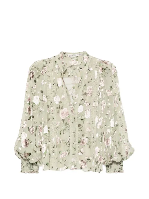 alice + olivia Arlette floral-print blouse